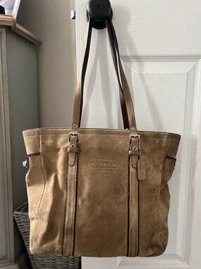 Coach Tan Suede Tote